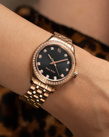 Paul Rich US Crystelle Rose Gold Black Watch