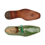 Belvedere Lago in Pistachio Genuine Alligator Oxfords