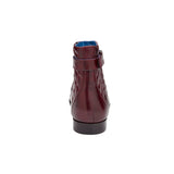 Belvedere Libero in Antique Dark Burgundy Genuine Ostrich Leg Quilted Leather Boots