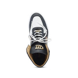 Mauri 8466/1 Vision Nappa / Fabric / Time Leather High-Top Sneaker (MA5681) - Black/White/White/Black