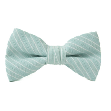 Mint Stripe - Boys Bow TIe