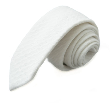 Quilted White - Men's Tie — view 4