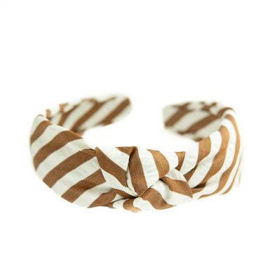 Russet Stripe Women's Knotted Headband