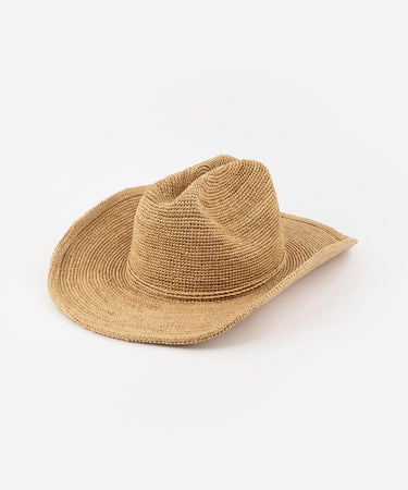 Ames Packable Straw Cowboy Hat in Natural