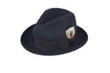 Ferrecci Brooks in Navy Blue Australian Wool Felt Trilby