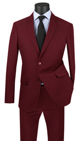 Vinci Burgundy Regular Fit 2 Piece Suit - 2PP