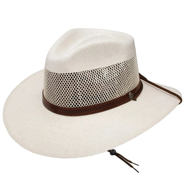 Stetson Lodge Wide Brim Canvas Fedora Hat in Natural