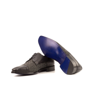 DapperFam Vero in Nailhead / Black Men's Sartorial & Italian Full Grain Leather Derby