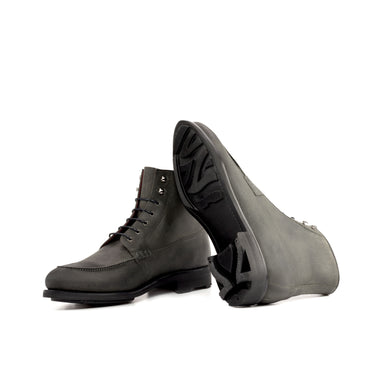 DapperFam Ryker in Black Men's Italian Leather Moc Boot in #color_
