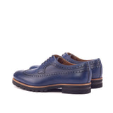 DapperFam Zephyr in Navy Men's Italian Leather Longwing Blucher