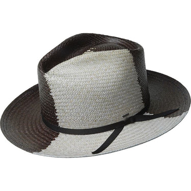 Bailey Boreal Genuine Panama Straw Fedora in Black / Ash