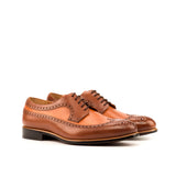 DapperFam Zephyr in Cognac / Med Brown Men's Italian Leather Longwing Blucher in Cognac / Med Brown