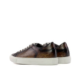 DapperFam Rivale in Brown Men's Hand-Painted Patina Trainer