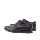 DapperFam Zephyr in Herringbone / Black Men's Sartorial & Italian Leather Longwing Blucher