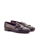 DapperFam Rialto in Dark Brown Men's Italian Leather Monk Slipper in Dark Brown