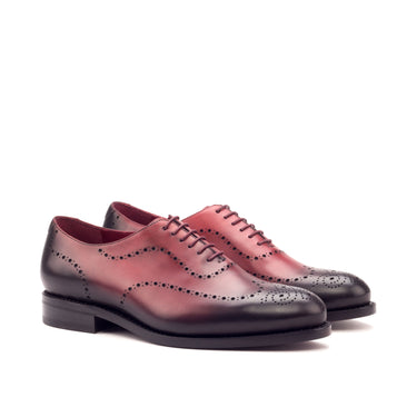 DapperFam Giuliano in Red Men's Italian Leather Whole Cut in Red