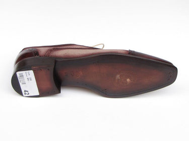 Paul Parkman Men's Hand-Painted Suede Captoe Oxfords in Bordeaux & Beige