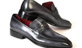 Paul Parkman Men's Leather Loafers in Gray & Black