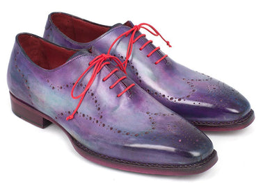 Paul Parkman Men's Goodyear Welted Wingtip Oxfords in Purple