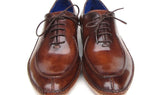 Paul Parkman Men's Side Handsewn Leather Split-toe Oxfords in Brown