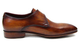 Paul Parkman Men's Handmade Leather Single Monkstraps in Brown