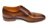 Paul Parkman Men's Hand-Painted Leather Oxfords in Brown