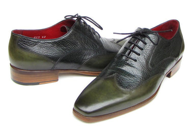 Paul Parkman Men's Floater Leather Wingtip Oxfords in Green