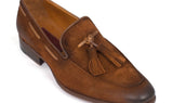Paul Parkman Men's Suede Tassel Loafers in Antique Brown