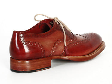 Paul Parkman Men's Wingtip Oxfords in Bordeaux & Camel