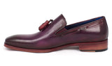 Paul Parkman Men's Leather Tassel Loafers in Purple