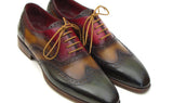 Paul Parkman Men's Wingtip Oxfords in Green, Camel & Bordeaux