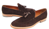 Paul Parkman Men's Suede Tassel Loafers in Brown
