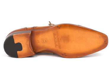 Paul Parkman Men's Hand-Painted Leather Captoe Oxfords in Tan