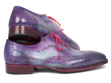 Paul Parkman Men's Goodyear Welted Wingtip Oxfords in Purple