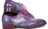 Paul Parkman Men's Goodyear Welted Wingtip Oxfords in Purple