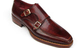 Paul Parkman Men's Double Goodyear Welted Monkstraps in Burgundy