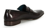 Paul Parkman Men's Hand-Painted Leather Loafers in Black & Gray