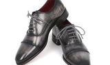 Paul Parkman Men's Hand-Painted Captoe Leather Oxfords in Gray & Black