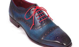 Paul Parkman Men's Captoe Oxfords in Blue & Parliament