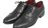 Paul Parkman Men's Hand-Painted Captoe Leather Oxfords in Black
