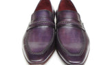 Paul Parkman Men's Handmade Leather Loafers in Purple