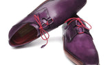 Paul Parkman Men's Ghillie Lacing Side Dress Shoes in Purple