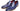 Paul Parkman Men's Hand-Painted Side Sewn Tassel Loafers in Blue & Purple