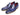 Paul Parkman Men's Hand-Painted Side Sewn Tassel Loafers in Blue & Purple