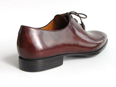 Paul Parkman Men's Hand-Painted Plain Toe Oxfords in Brown & Bordeaux