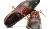 Paul Parkman Men's Wingtip Oxfords in Green, Camel & Bordeaux