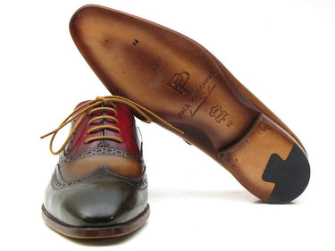 Paul Parkman Men's Wingtip Oxfords in Green, Camel & Bordeaux