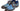 Paul Parkman Men's Hand-Painted Leather Derby Shoes in Blue & Brown