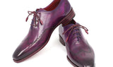 Paul Parkman Men's Hand-Painted Leather Wingtip Oxfords in Purple