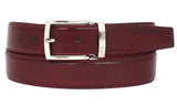 Paul Parkman Men's Hand-Painted Leather Belt in Bordeaux